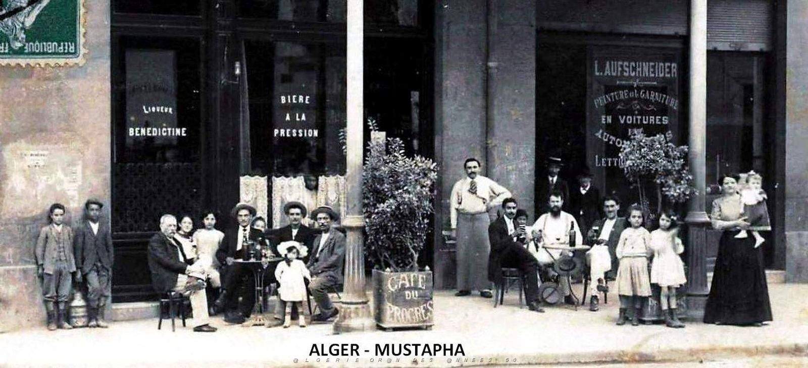 1982- Alger-Mustapha - Cafe du Progres et Peinture Voitures2 - 1911.jpg